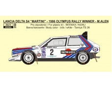 Decal – Lancia Delta S4 - 1986 Olympus rallye winner 1/24